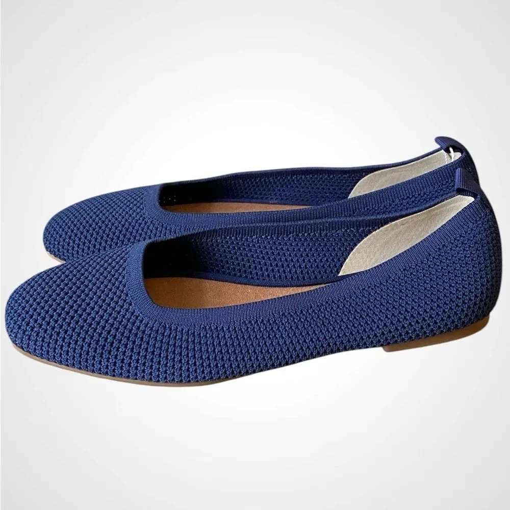 Lucky Brand blue Daneric knit washable Slip-On Flats Mary Jane NWOB size 8
